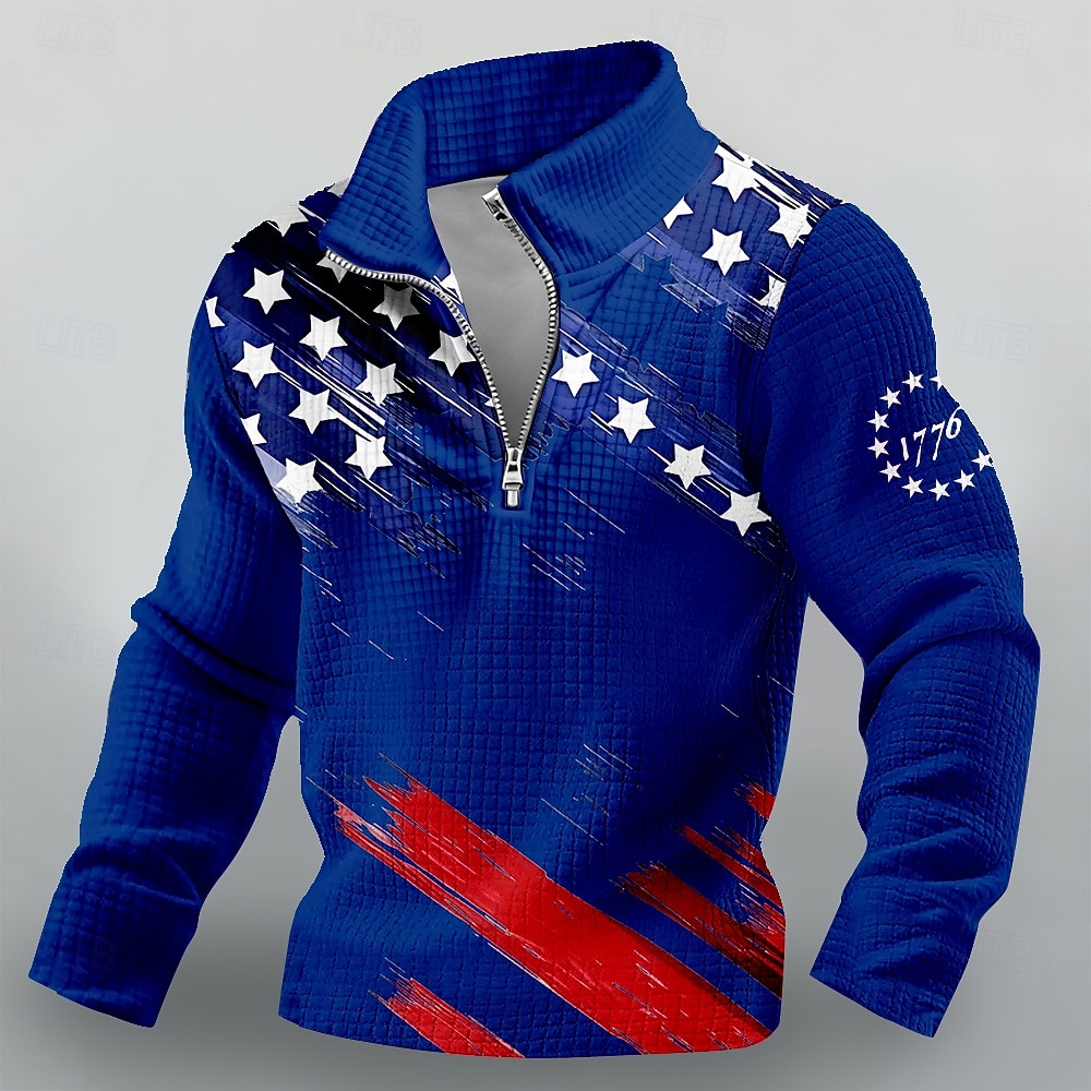 4. Juli 2026 250. Gedenktag Herren Streetwear Designer US-Flagge Hoodie Sweatshirt Outdoor Alltagsmode 2026 - $33.99 –P4