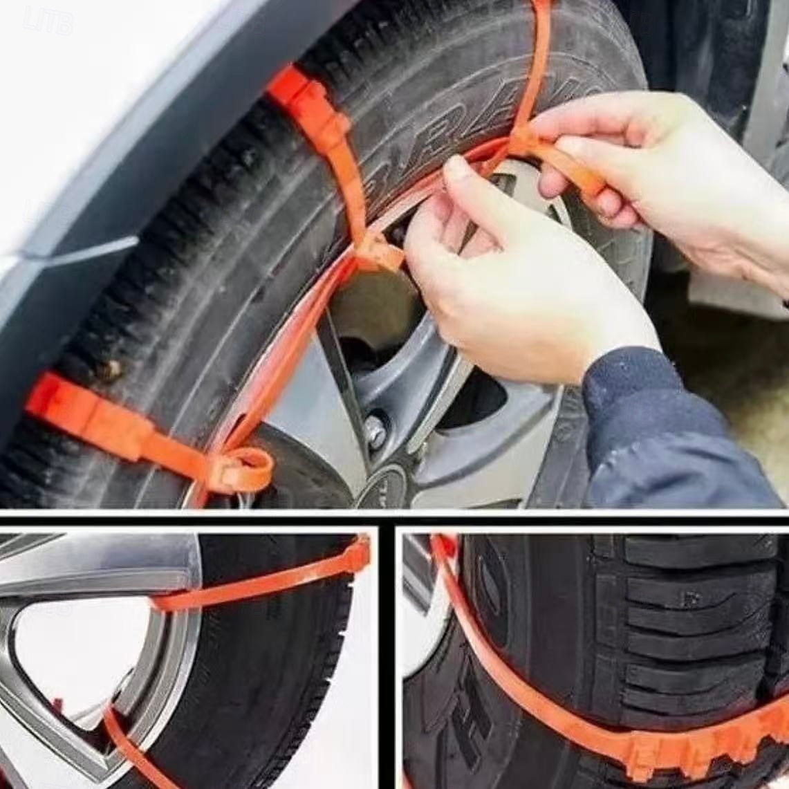 10/20/30pcs Universal Reusable Non-Slip Polyethylene Tire Chains – Universal Anti-Skid Snow Tire Traction Chains for Cars, SUVs & Trucks, Easy Installation, Durable Emergency Winter Driving Aid 2026 - $13.99 –P5