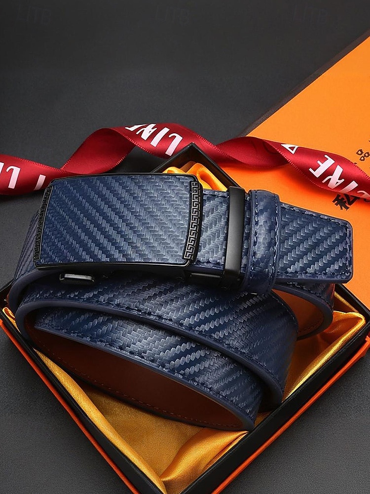 Мужской ремень из искусственной кожи с рисунком под карбон, регулируемый, в нескольких цветовых вариантах, идеально подходит для свадеб и в качестве подарка. 2026 - $14.99 –P4