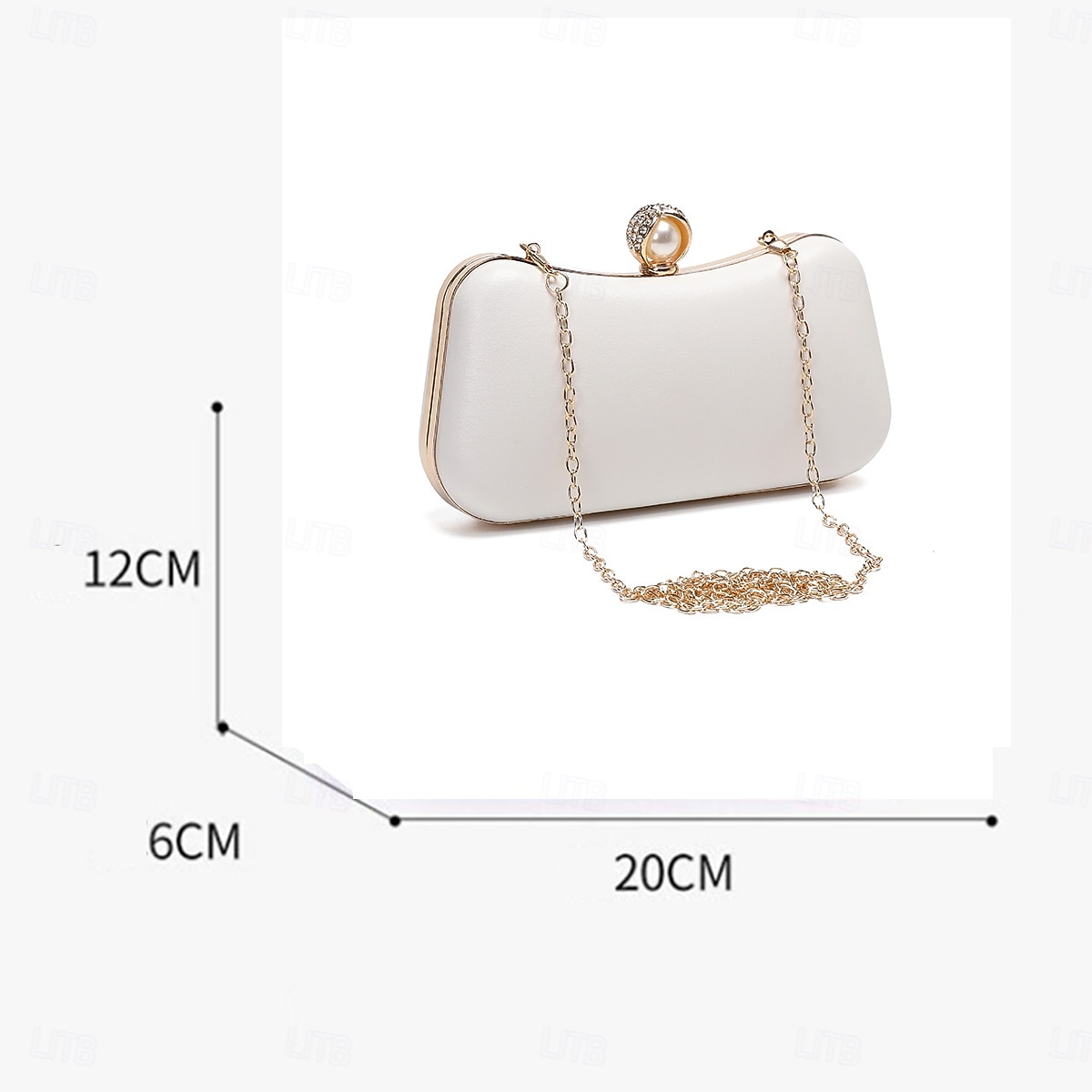 2026年 女性用 クロスボディバッグ クラッチバッグ ウォレット イブニングバッグ 小銭入れ レザー 日常 パーティー 純色 黒い銀 ゴールド / ホワイト アーモンド  コレクション – $29.99 –P1