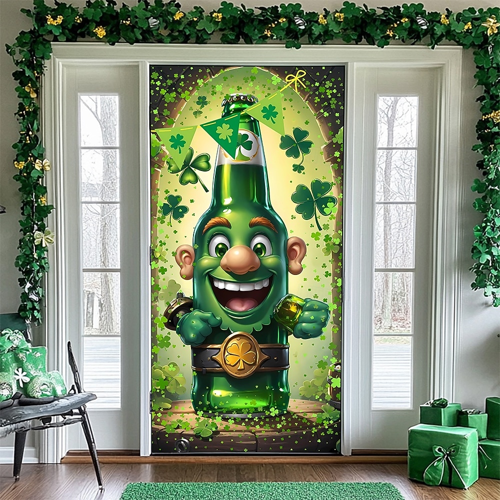 Ημέρα St. Patrick Αφίσες Κάλυμμα πόρτας Πανό εξωτερικού χώρου Πράσινο καπέλο Τριφύλλι χαριτωμένο στυλ 3D Πάρτι Κοιτώνας Δωμάτιο Εφήβων Κοιτώνας Κολλεγίου Υπνοδωμάτιο Guys Man Cave Frat Φόντα λήψης 2026 - $17.99 –P7