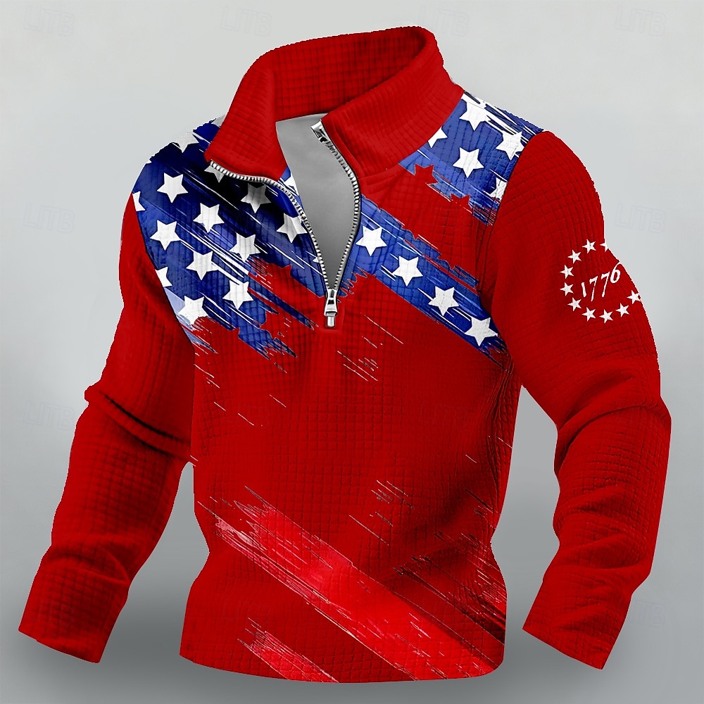 4. Juli 2026 250. Gedenktag Herren Streetwear Designer US-Flagge Hoodie Sweatshirt Outdoor Alltagsmode 2026 - $33.99 –P2