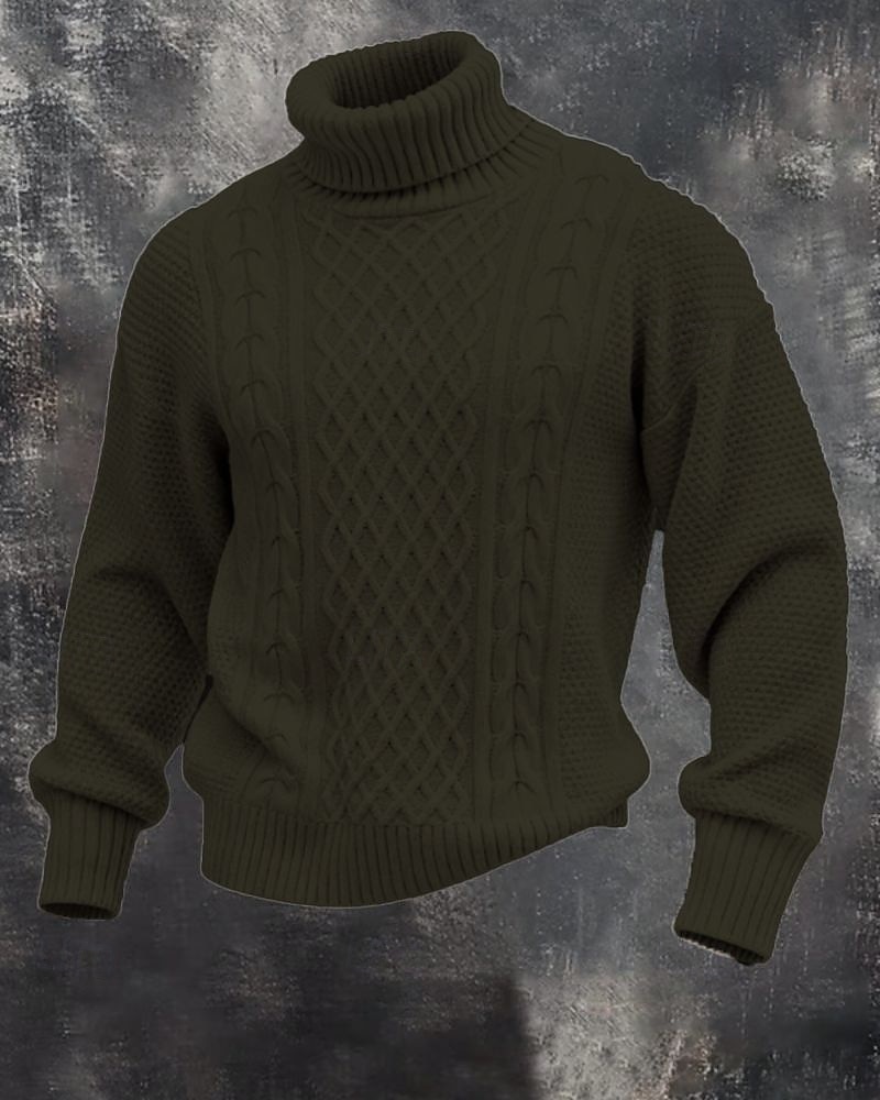 Homme Pull Pull Tricoté Côtelé Tricoter Hauts Réguliers Tricoté Uni Col roulé Mode Streetwear Occasionnel Tenue quotidienne Vêtement Tenue Automne Hiver Noir Marine foncé M L XL de 2026 ? $45.99 –P4