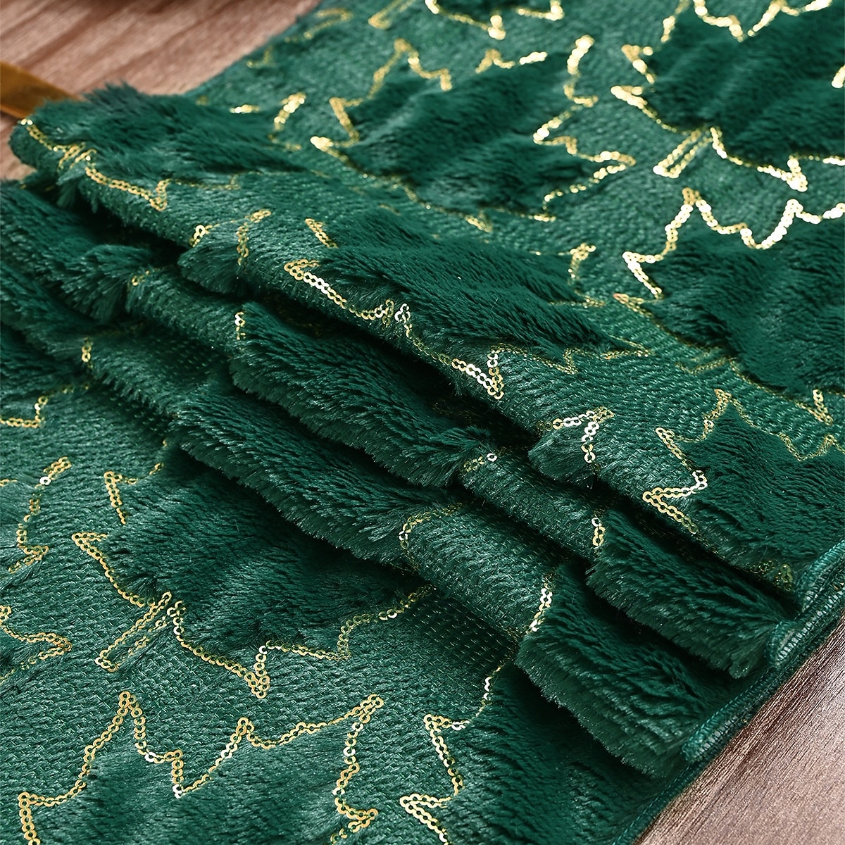 Τραπεζομάντιλο ζακάρ για την ημέρα του Αγίου Πατρικίου, χρυσό σχέδιο με φθινοπωρινά φύλλα, πράσινο με χρυσό περίγραμμα, ορθογώνιο τραπεζομάντιλο για το σπίτι &διακόσμηση ξενοδοχείου. 2026 - $11.49 –P5