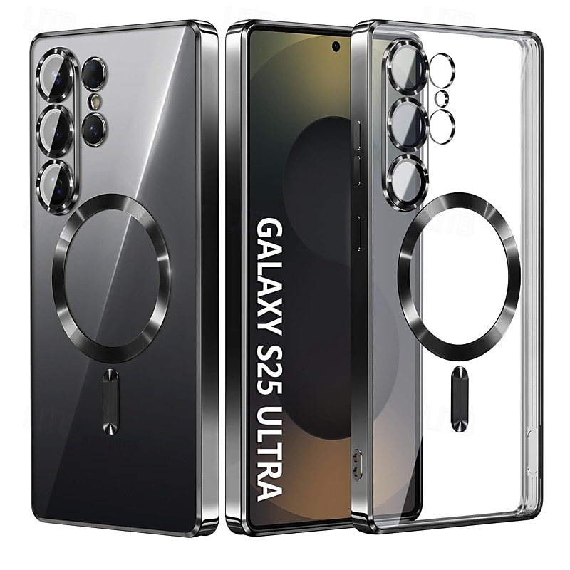 telefon Ügy Kompatibilitás Samsung Galaxy S26 Ultra Plus S25 S25 él S24 S23 S22 Plus Ultra Fekete tok Átlátszó Mágneses Ütésálló Retro TPU 2026 - $12.99 –P7