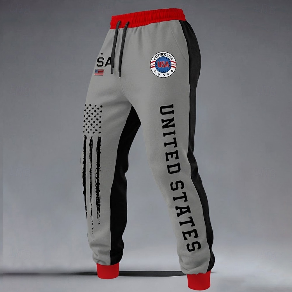 Homme Drapeau américain Patriotique 250e anniversaire des États-Unis Joggings Pantalon Jogger Pantalons Taille Moyenne Taille élastique à cordon Mode Décontractée Fête Pantalon de survêtement de 2026 ? $24.99 –P2
