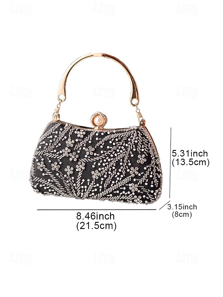 Women's Polyester Clutch Bag with Sequin and Bead Embellishments, Chain Shoulder Strap, Large Capacity, Multiple Colors – Perfect for Weddings and Evening Parties 2026 - $42.99 –P13