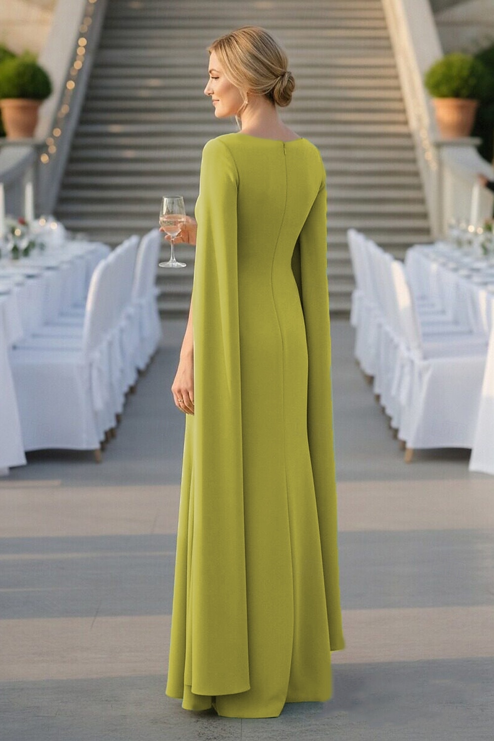 solid gowns & formal dresses Side-Sash Long Satin Formal Dress main image 0