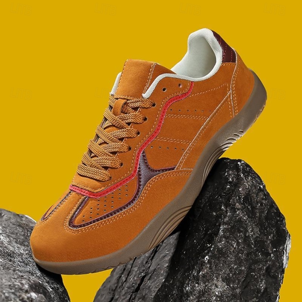 scarpe da ginnastica da uomo in pelle scamosciata verde, scarpe casual leggere e traspiranti con lacci e suola antiscivolo per camminare &abbigliamento quotidiano, ideale per outfit sportivi e per le del 2026 a $46.99 –P1