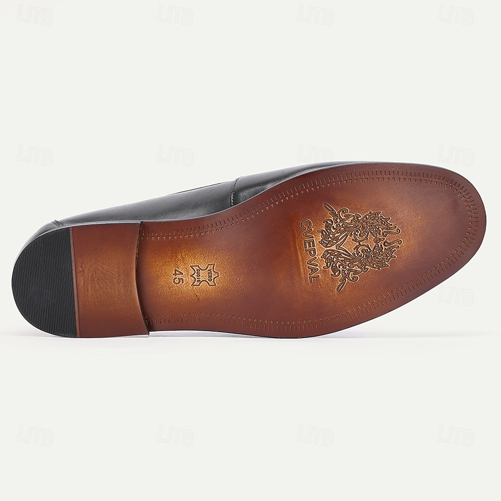 Men's Black Leather Loafers – Premium Design, Classic Style, Perfect for Weddings, Church Ceremonies and Formal Occasions 2026 - $94.99 –P7