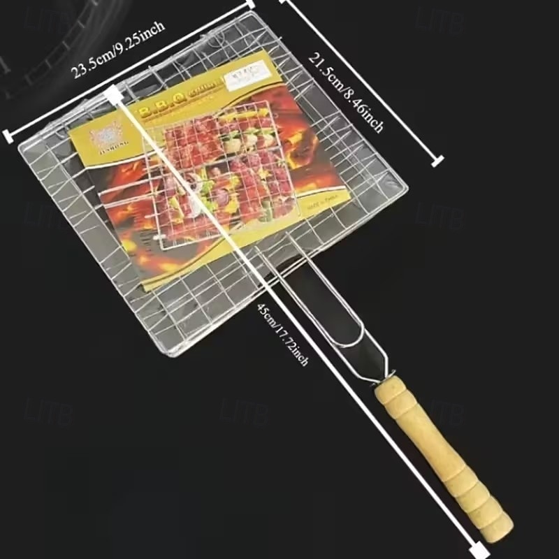 grillkorg &robust metallspatel för kött, biff, räkor &grönsaker, korrosionsbeständigt grillverktyg för utomhusbruk, perfekt för picknick &camping 2026 - $15.99 –P1
