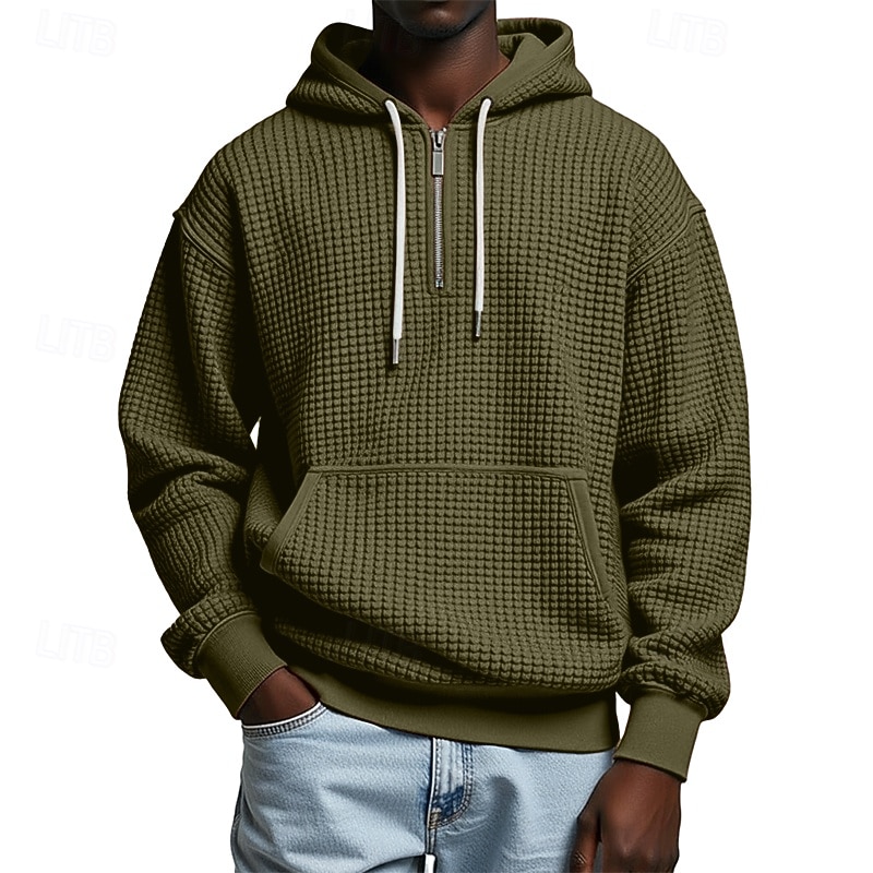 Homme Sweat à capuche Sweat à capuche gaufré Violet Gris Clair À capuche Uni Poche kangourou Texturé Occasionnel Quotidien Sport & Loisir Streetwear Frais Vêtements de sport Printemps & Automne de 2026 ? $34.99 –P3