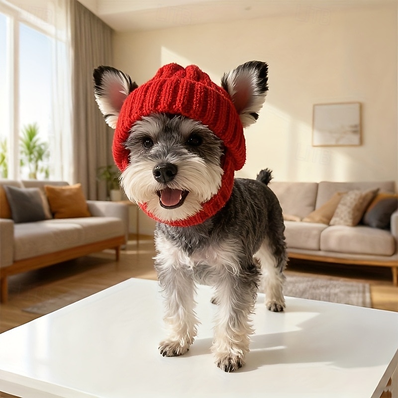 berretto caldo in maglia per animali domestici, berretto antivento per Halloween, copricapo accogliente per cani per il freddo, cappello per cuccioli elegante e comodo del 2026 a $12.49 –P4