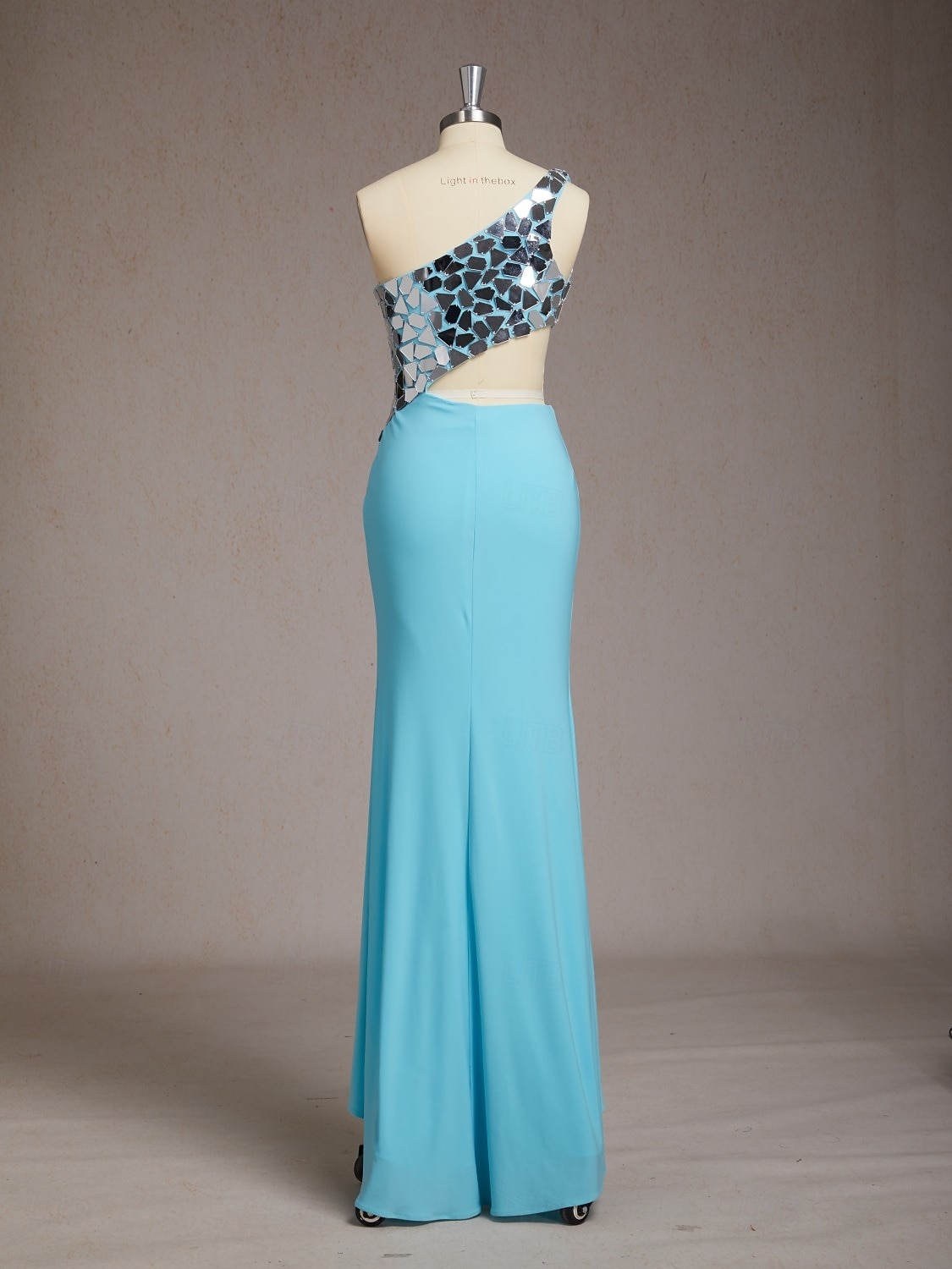 Sheath Column Sweep Brush Train Asymmetrical Prom Dress Beaded Eembroidered Party Dress Wedding Guest Dresses Party Glittering Sleeveless One Shoulder Prom Wedding with Sequin 2026 - $183.99 –P5