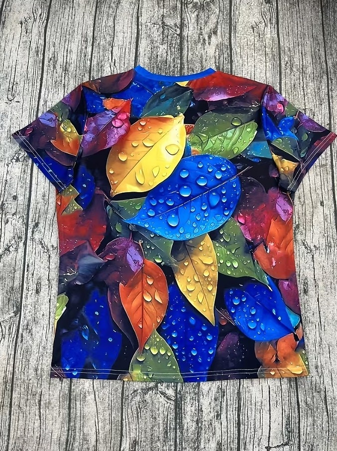 Damskie Podkoszulek Nadruk Kwiaty Graficzny Zabytkowe Moda Elegancki Krótki rękaw Półgolf Zwykłe topy Codzienny Weekend Niebieski Lato Wiosna 2026 - $22.99 –P2