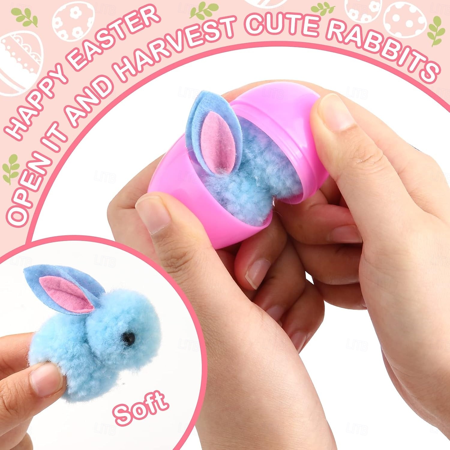 24 Pack Easter Eggs Fillers with Bunny Plush Easter Basket Stuffers for Kids Easter Eggs with Toys Inside Easter Bunny Mini Stuffed Animal for Easter Eggs Hunts Party Favors Surprise Egg 2026 - $22.99 –P5