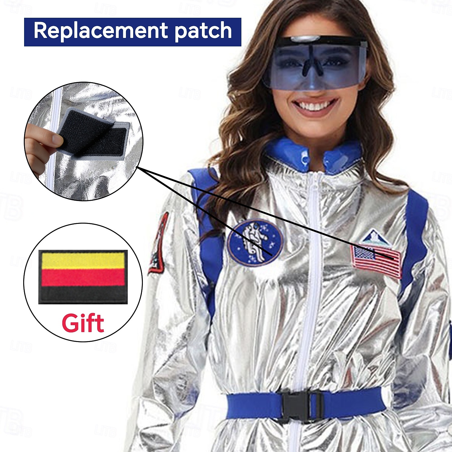 Astronaut Silver Moon Vrouw Kostuum ==> Feestwinkel XL