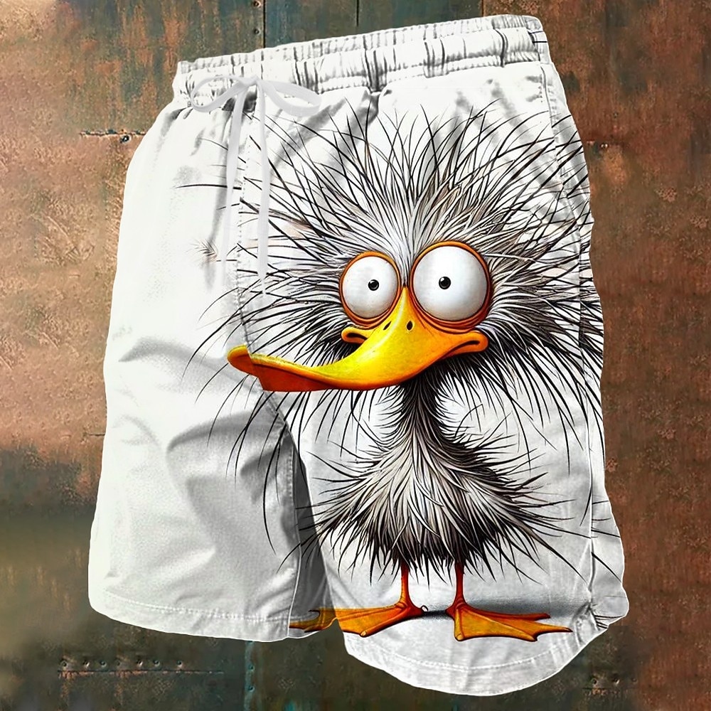 Pánské Kočka Kachna Kuřata Frizzle Plavecké trenýrky Plavky pánské Surfovací šortky Středně vysoký pas Legrační Venkovní Dovolená Boční kapsy Podšívka ze síťoviny Elastická šňůrka v pase Návrhář 2026 - $20.99 –P3