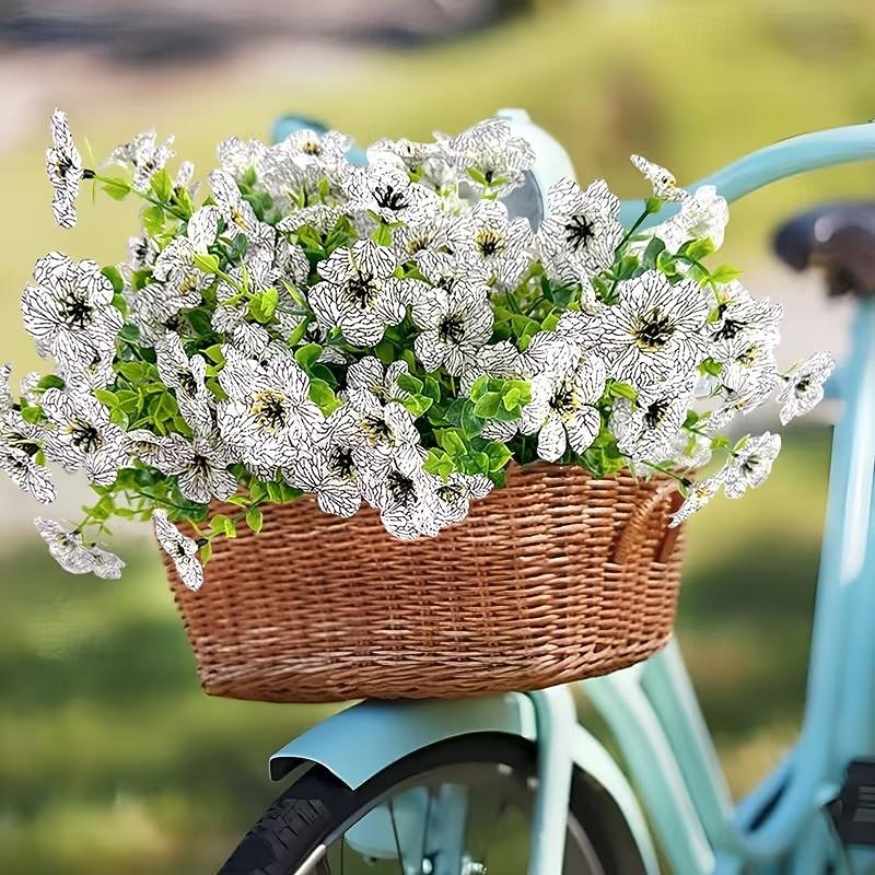 10 Bundles Artificial Flowers Fake Plants - Fake Flowers Outdoor Artificial Plants Flowers Eucalyptus Leaves DIY Wedding Garden Porch Window Box Pot Planters Decor Room Decor Home Decor Valentine's Day 2026 - $20.99 –P9