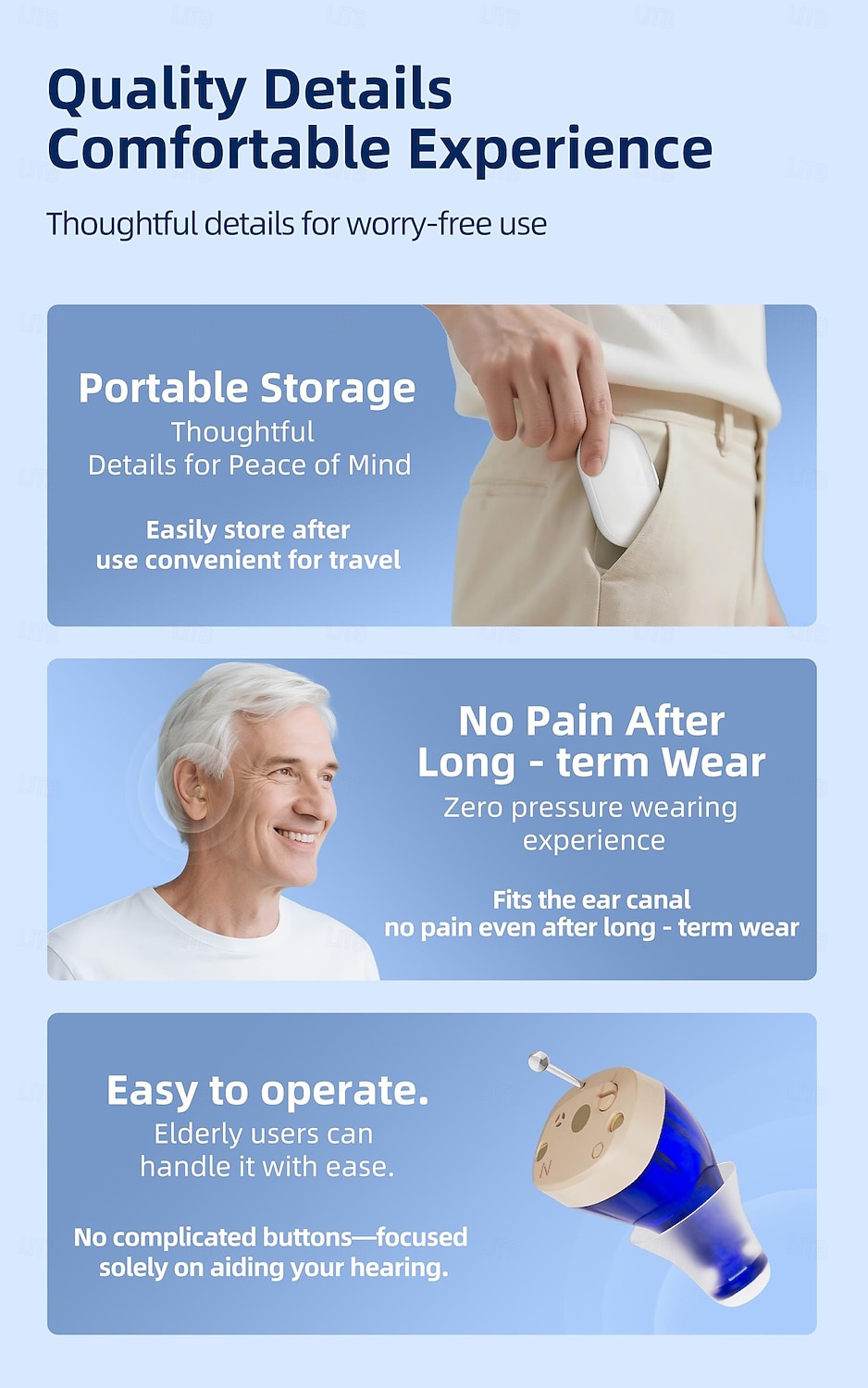 Rechargeable Hearing Aid for Seniors Invisible Hearing Aids with Noise Cancellation Adjustable Volume Control Ear Amplifier Hearing Assist Device with Charging Case 2026 - $86.99 –P7