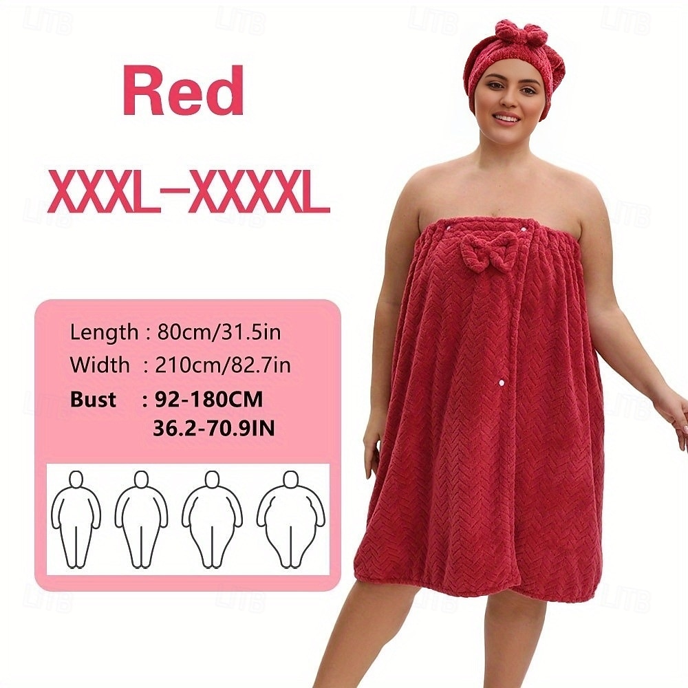 Set rochie fără bretele cu imprimeu floral și căciulă de baie pentru femei, prosop de baie moale și absorbant, halat de baie de vară și cască pentru uscarea părului, articole esențiale confortabile 2026 - $26.69 –P1