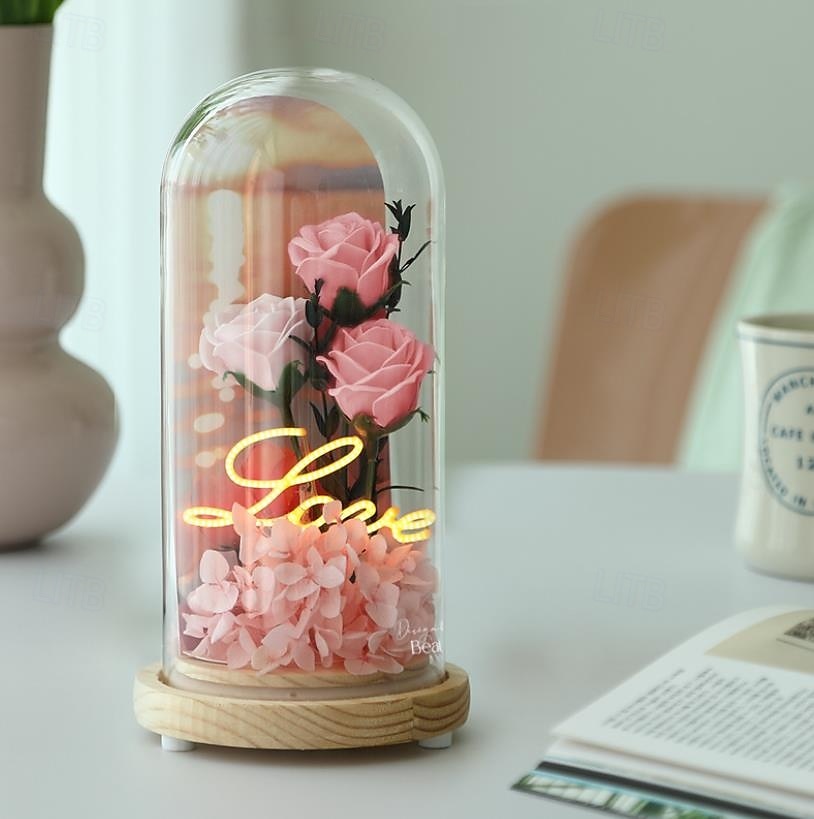 Üveg Rózsa Örökre Örök Kristály Virág Felkeltett Rózsák Üveg Dóm alatt Ajándékok Nőknek Anyának Nagymamának Feleségnek Nővérének 2026 - $46.99 –P5