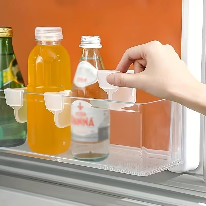 20-pakning justerbare kjøleskapsdelerklips, multifunksjonelle kjøleskapsdørhylleorganisatorer, slitesterke plastskillevegger for tilpasset plasshåndtering 2026 - $9.99 –P5