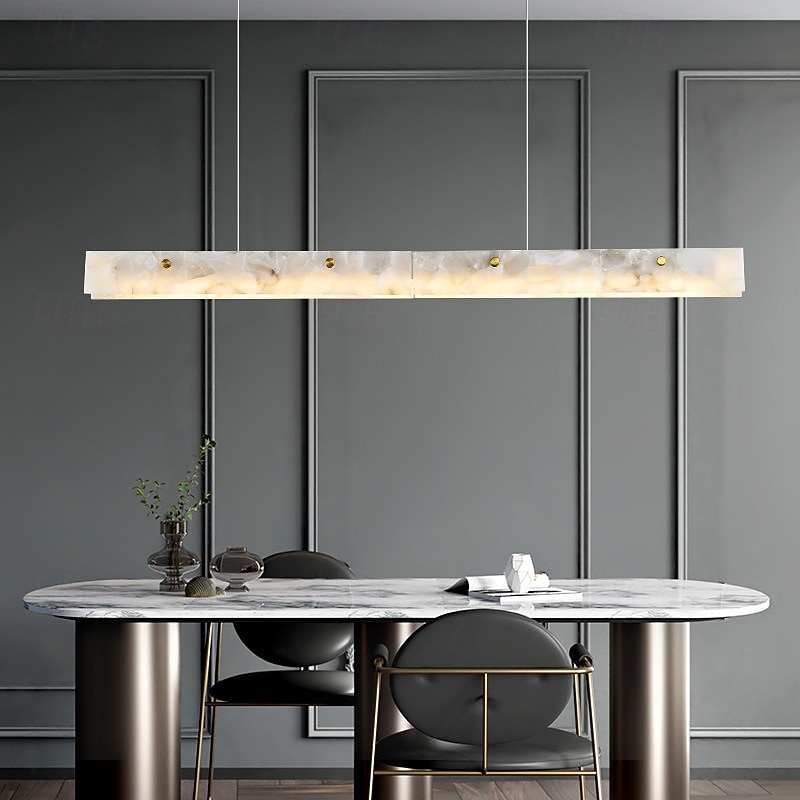 Lampadario a sospensione a led classico in marmo da 100 cm, oro, luce interna, sala da pranzo, per soggiorno del 2026 a $699.99 –P6