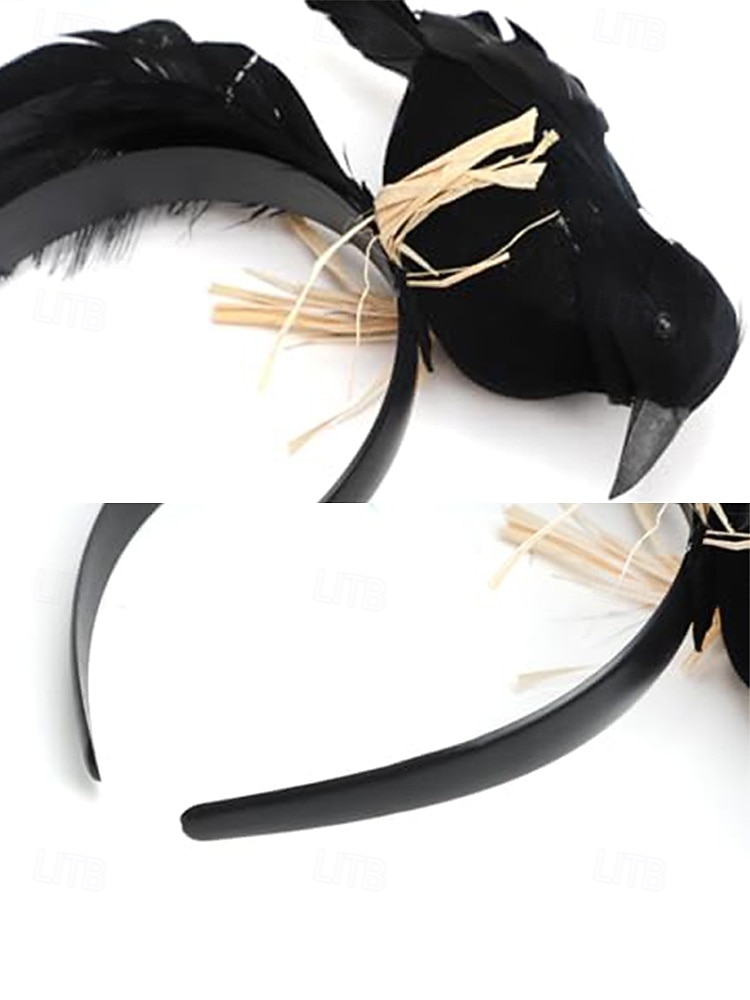 Naisten Mardi Gras -mustat varisliput - sulkapäiset linnut ja pesänaamiaisasuste - goottityylille karnevaaleille ja naamiaisille 2026 - $11.99 –P8