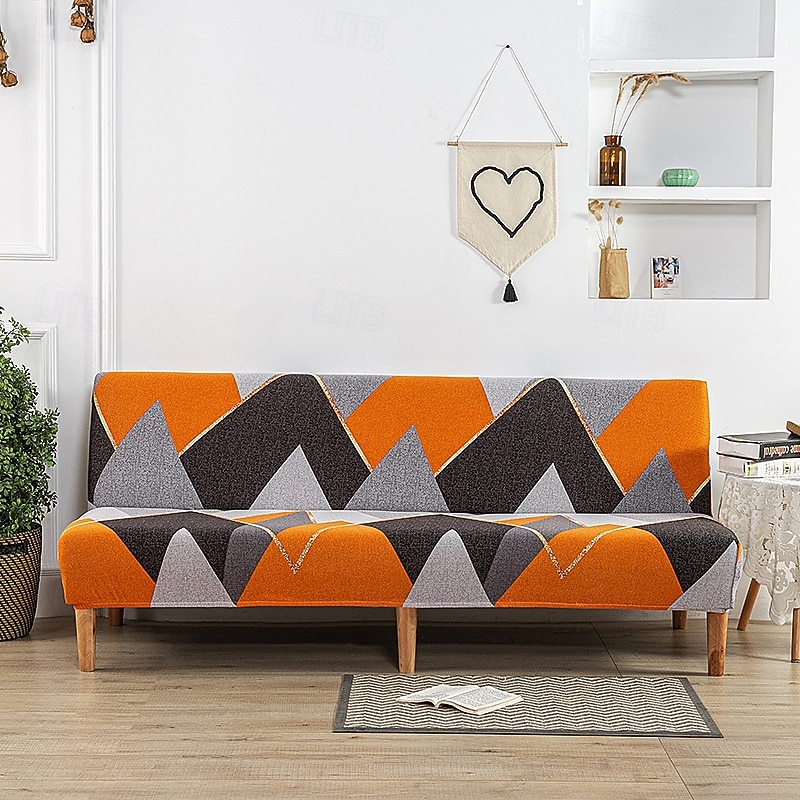 Housse de canapé-lit extensible en tissu imprimé, disponible en 3 tailles différentes, housse de canapé sans accoudoirs, housse de banc élastique, protection décorative pour le Nouvel An, décoration de 2026 ? $30.99 –P1
