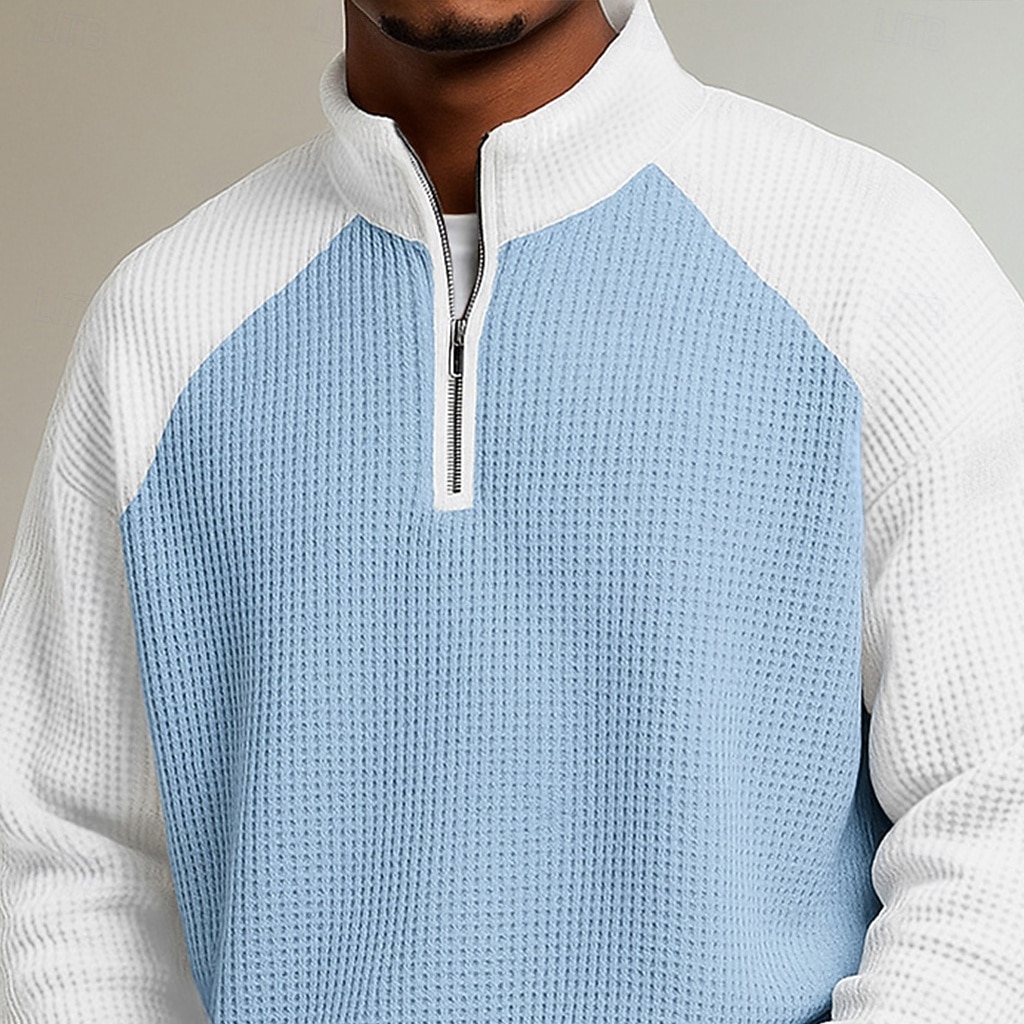 Férfi Gofris pólóingek Póló Hétköznapi Előírásos Szalagos gallér Hosszú ujj Divat Tömör szín Texturált Gombok Sima Ősz & tél Ősz Tavasz & Ősz Normál Fekete Világoszöld Világoskék Sötétkék Bíbor 2026 - $16.99 –P3
