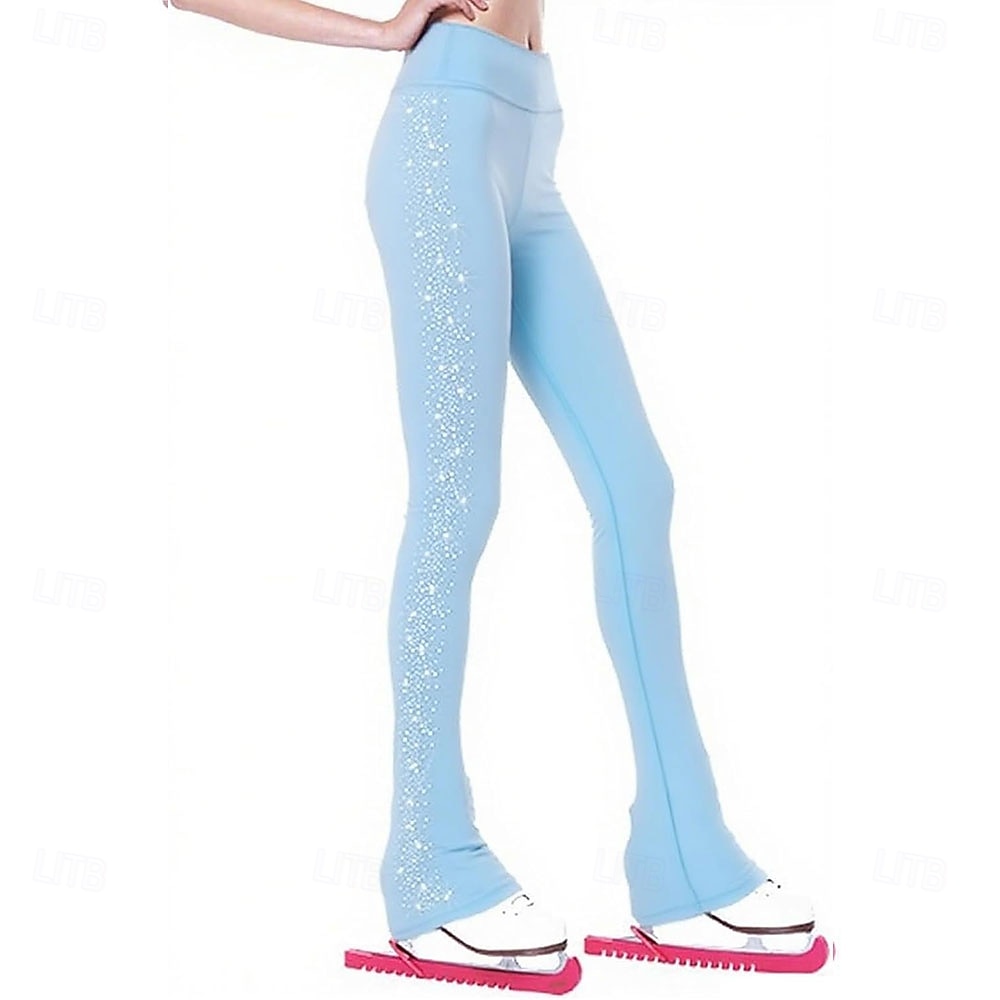 pantaloni da pattinaggio artistico da donna e da ragazza, pantaloni da pattinaggio sul ghiaccio, neri, elastici, abbigliamento da pattinaggio per gare di allenamento, termici, caldi, con del 2026 a $78.99 –P12