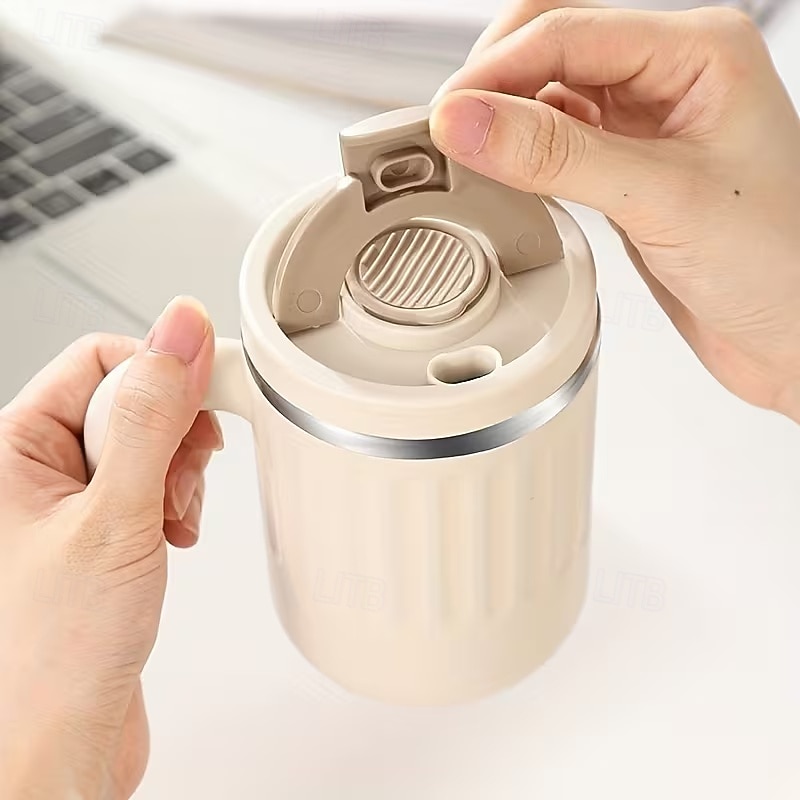 480 ml:n suurikokoinen kahvimuki &matkamuki - 304 ruostumatonta terästä - irrotettavalla teesiivilällä &pilli - tukeva kansi - vuotamaton kannettava tee-/kahvinkeitin retkeilyyn, toimistoon, junaan, 2026 - $13.99 –P7