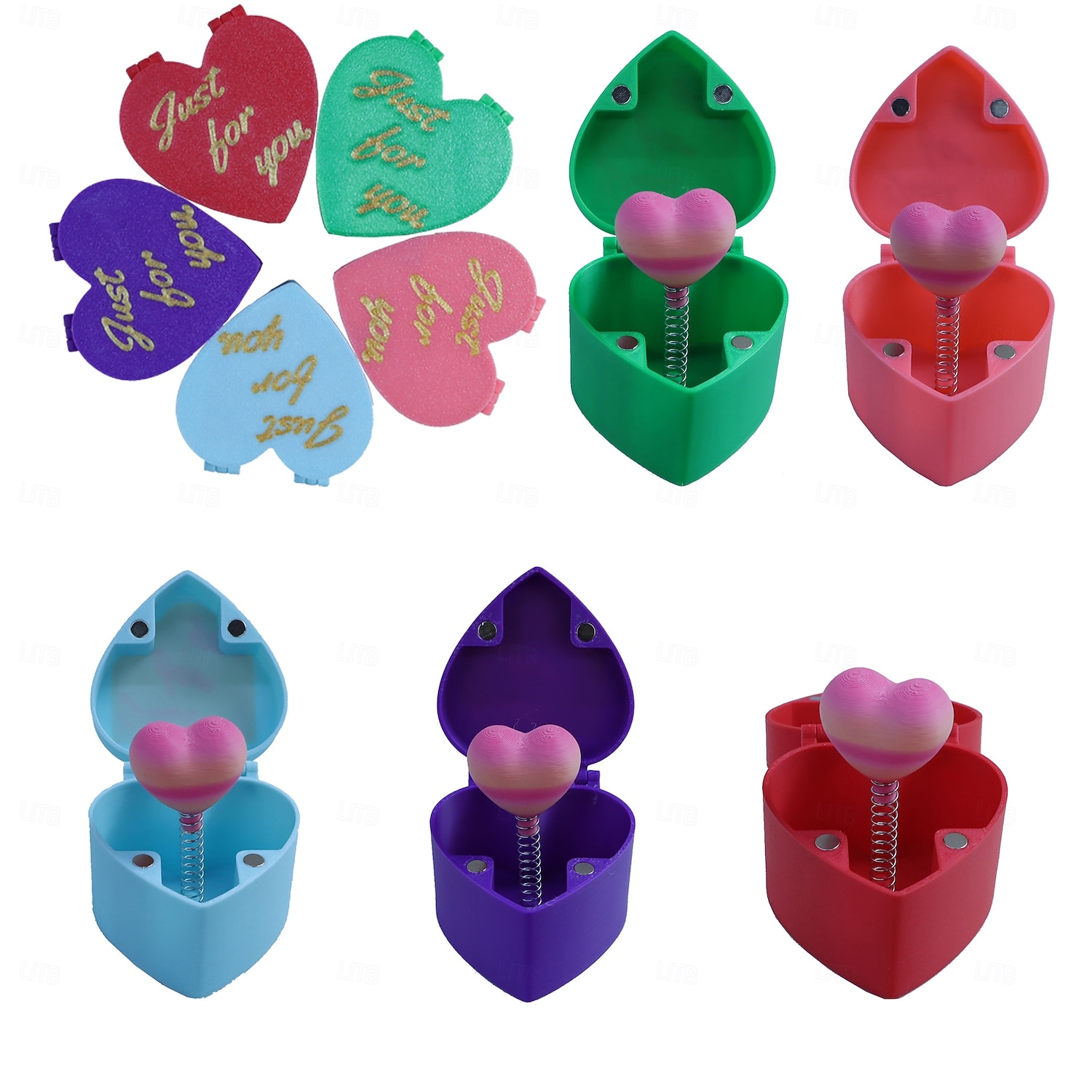 hjerteformet overraskelsesspøkeboks med hemmelig rom &overraskelsesmekanisme - romantisk nyhetsgave til valentinsdagen, fester, vitser - roseboks for frierier, unnskyldninger, arrangementer 2026 - CAD $18.99 –P3