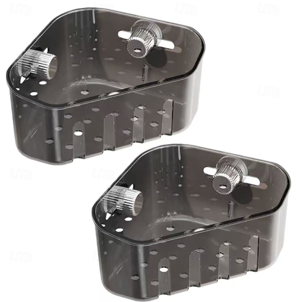 2 יחידות סל אחסון פינתי יניקה, מארגן פינתי לכיור, מדף ניקוז ספוג ובד למטבח, מדף אחסון יניקה משולש, מארגן לחדר אמבטיה ומטבח חוסך מקום 2026 - $15.99 –P8