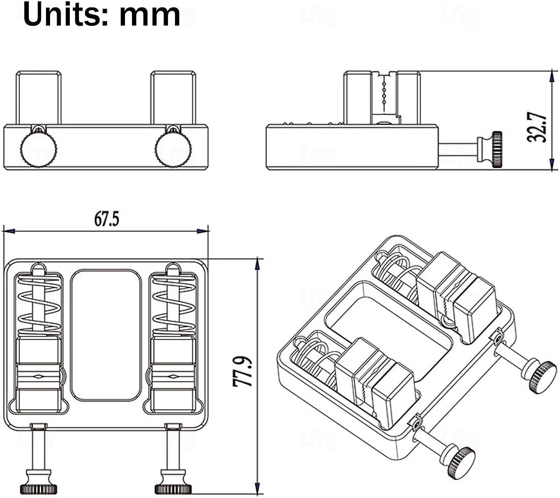 kraftig sveisetvinge i aluminium med temperaturbestandig kjeve for montering av kretskort, loddetrådklemme, loddeinnretning for ledningsmontering, sveisebordklemmeverktøy 2026 - $53.99 –P9