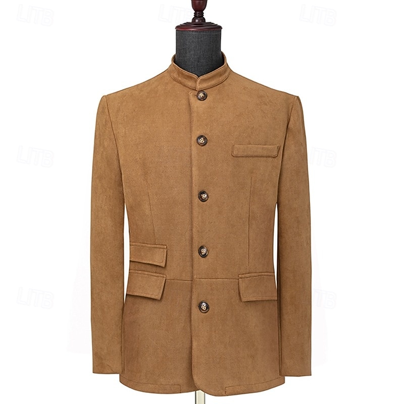 Homens jaqueta leve Jaqueta casual Jaqueta de camurça sintética Para Noite Macio Fivela Primavera & Outono Casual Colarinho Chinês Padrão Cáqui Claro Preto Azul Marinha cáqui Verde Tropa Casaco de 2026 por $56.99 –P3