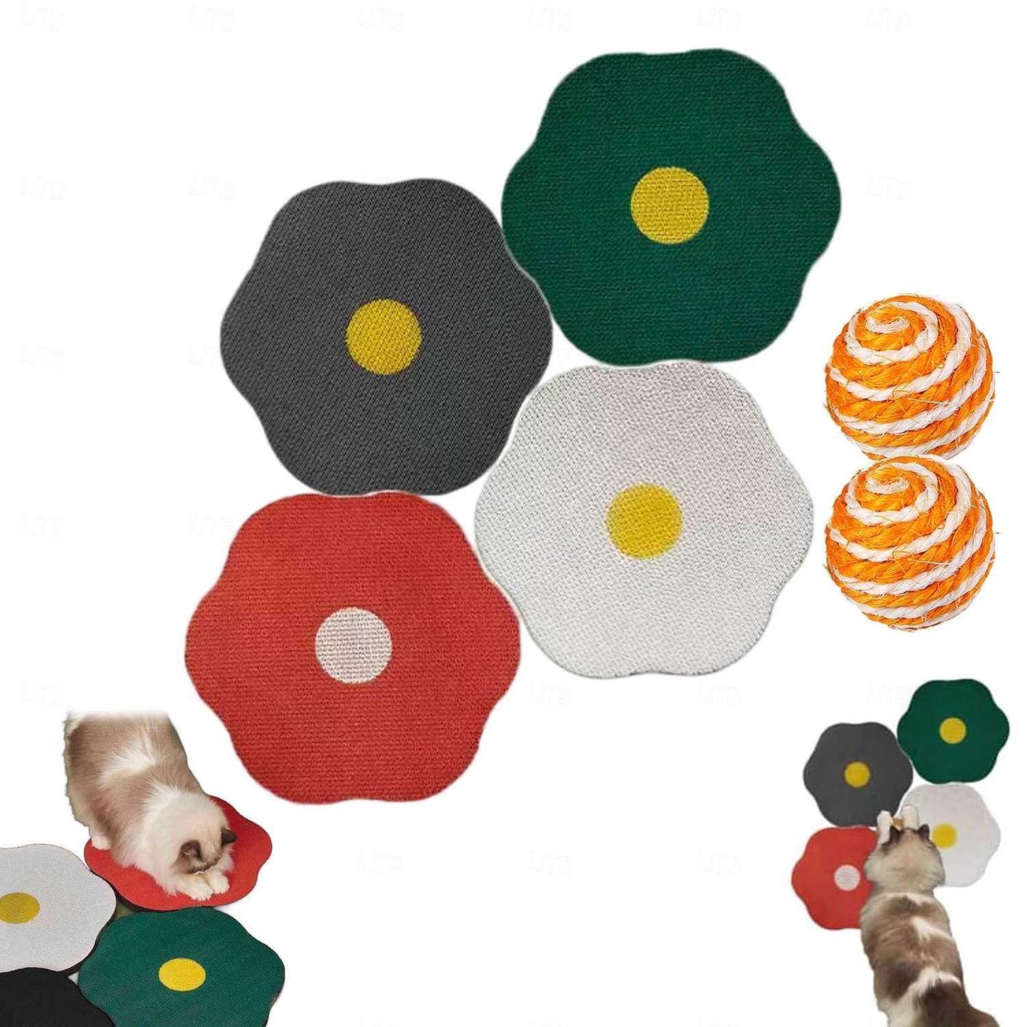 Когтеточка для кошек, настенный скребок из гофрированного картона с самоклеящейся поверхностью, устойчивой к царапинам; сменный коврик для кошек 2026 - $46.99 –P1