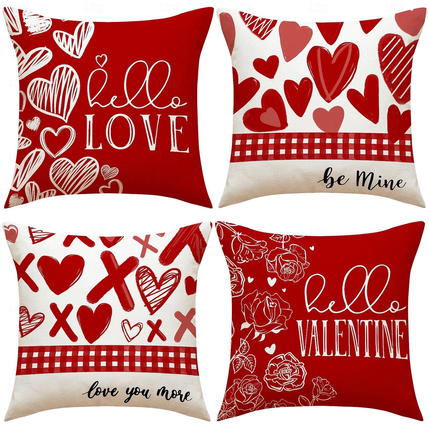 Valentine's Day Heart Pillow Cover, Red Heart-Shaped Cushion, Cozy Throw Pillow for Sofa, Romantic Atmosphere Decor for Living Room and Bedroom 2026 - $13.99 –P3