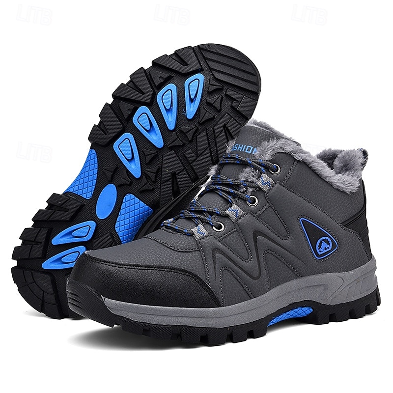 Schwarze Herren-Winterwanderstiefel, wasserdicht und isoliert, ideal für Schnee, Wanderungen und Outdoor-Abenteuer, robustes Schuhwerk für kaltes Wetter und unwegsames Gelände 2026 - $46.99 –P7