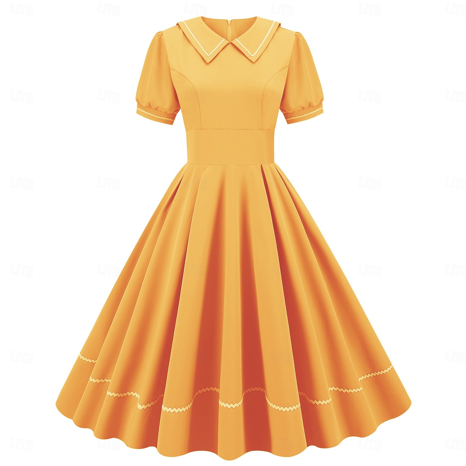 Jaren '50 Retro vintage Middag Swing Jurk Flare Jurk Korte mouwen Wijd uitlopend Kostuum Dames Carnaval Valentijnsdag Casual Schoolfeest Retro themafeest Volwassenen Kleding Lente zomer 2026 - $52.99 –P1