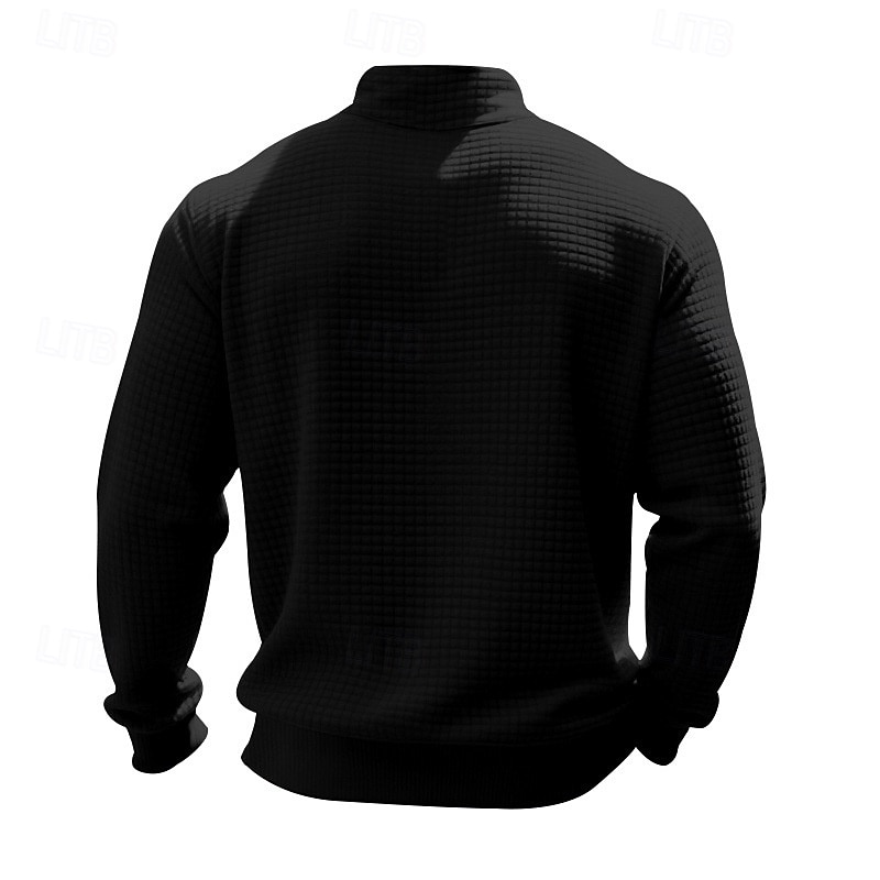 Herr Tröja Kvartströja med dragkedja Svart Ljusgrå Halv dragkedja Slät Ledigt Dagligen Sport & Utomhus Streetwear Grundläggande Höst Vinter Kläder Pull Tröjor Långärmad 2026 - $24.99 –P12