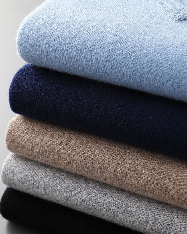 Ανδρικό γιλέκο από κασμίρ υψηλής ποιότητας με λαιμόκοψη V από καθαρό μαλλί, κλασικό πλεκτό πουλόβερ, απαλό, ζεστό, αναπνεύσιμο 2026 - $62.99 –P5