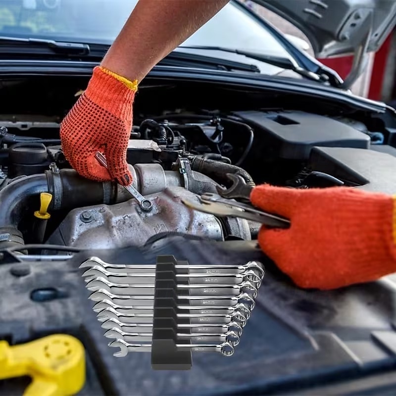 Набор магнитных шестигранных ключей — профессиональный модульный ящик для инструментов, прочный полипропиленовый материал, вертикальный органайзер для инструментов с 23 отделениями, черно-красный, 2026 - $16.99 –P9