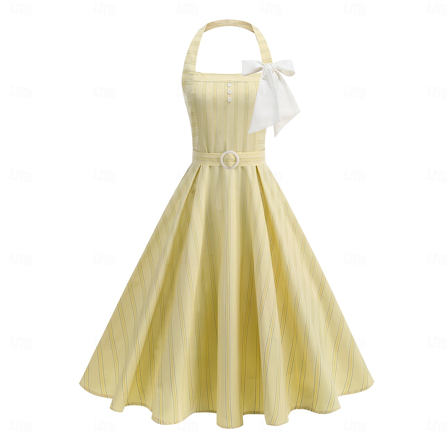 1950s Retro Vintage Midi Swing Dress Flare Dress Sleeveless Striped Fit & Flare Fancy Dress Women's Carnival Valentine's Day Casual Homecoming Retro Theme Party Adults' Dress Spring & Summer 2026 - $53.99 –P1