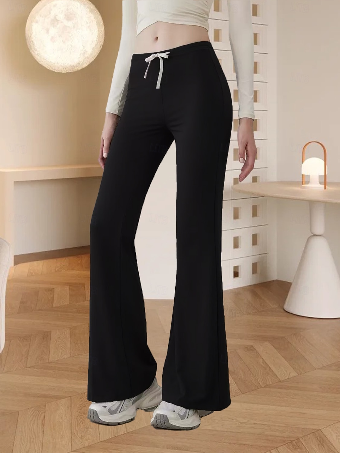 Femmes Taille EU / US Jambe large Pantalon à pattes d'éléphant Pantalons Pyjamas Confort Décontracté / Sportif Longueur complète Taille haute Taille HautePantsHalloween Noël Saint Valentin Couleur de 2026 ? $26.99 –P3