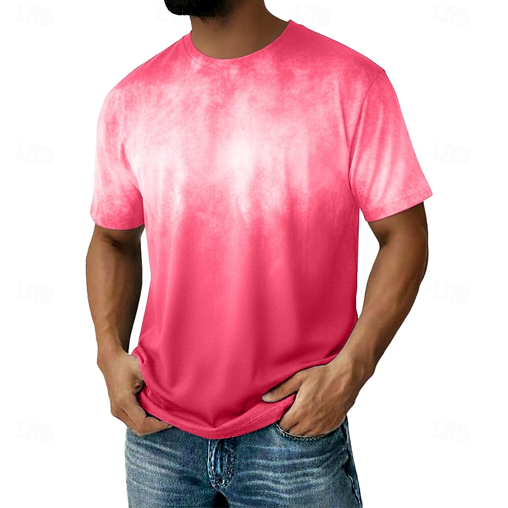 SoftFade™ homme en coton 100 % à effet délavé tee-shirt lourd à manches courtes col rond été dégradé ombre basique style vintage délavé vacances rue sortie blanc haut tee pour homme de 2026 ? $31.99 –P9