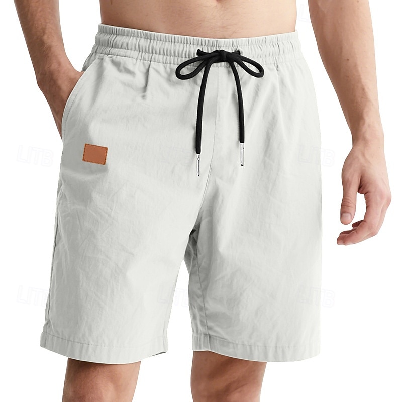 Pánské Kraťasy Chino šortky Letní šortky Plážové šortky Neformální šortky Šňůrky Elastický pas Bez vzoru Pohodlné Délka kolen Denní Venkovní Streetwear Módní Klasický styl Khaki Lehce elastické 2026 - $18.99 –P6