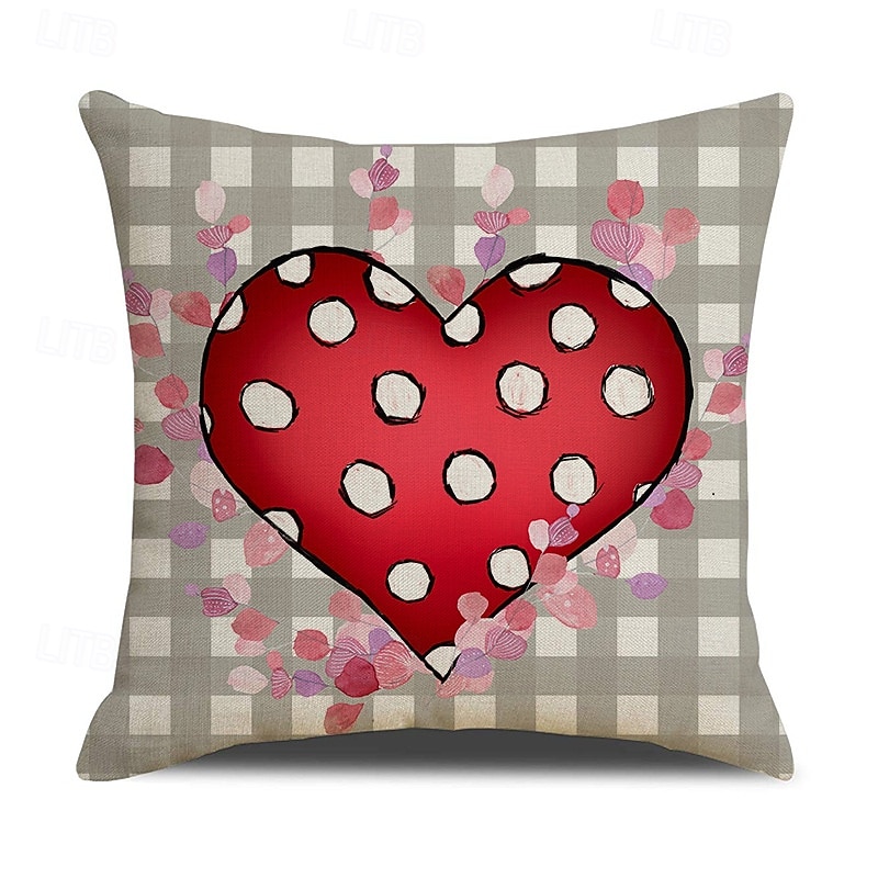 Valentine's Day Throw Pillow Cover, Holiday Letter Print Cushion for Sofa, Home Decor, Cozy Decorative Pillow for Living Room, Bedroom, and Office 2026 - $13.99 –P6