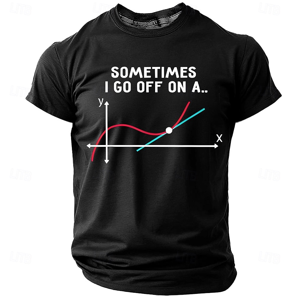 Funny Math T Shirt Sometimes I Go Off On A Tangent Pun Science Geek Nerd Teacher Student Black Graphic Tee Clothing Apparel S M L XL XXL XXXL 2026 - $21.99 –P1